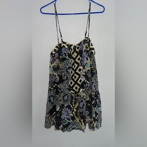 Free people Floral Print Dress - Black and Purple